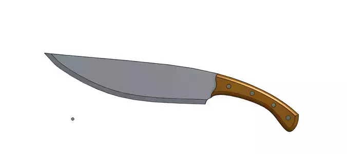 lowpoly kitchen knife
