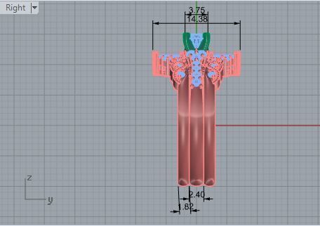 Crown diamond ring with 2-Bands 2898 3D print model 3D print model_6
