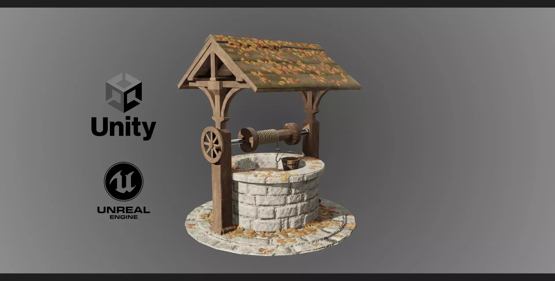 Stone Well Free low-poly 3D model