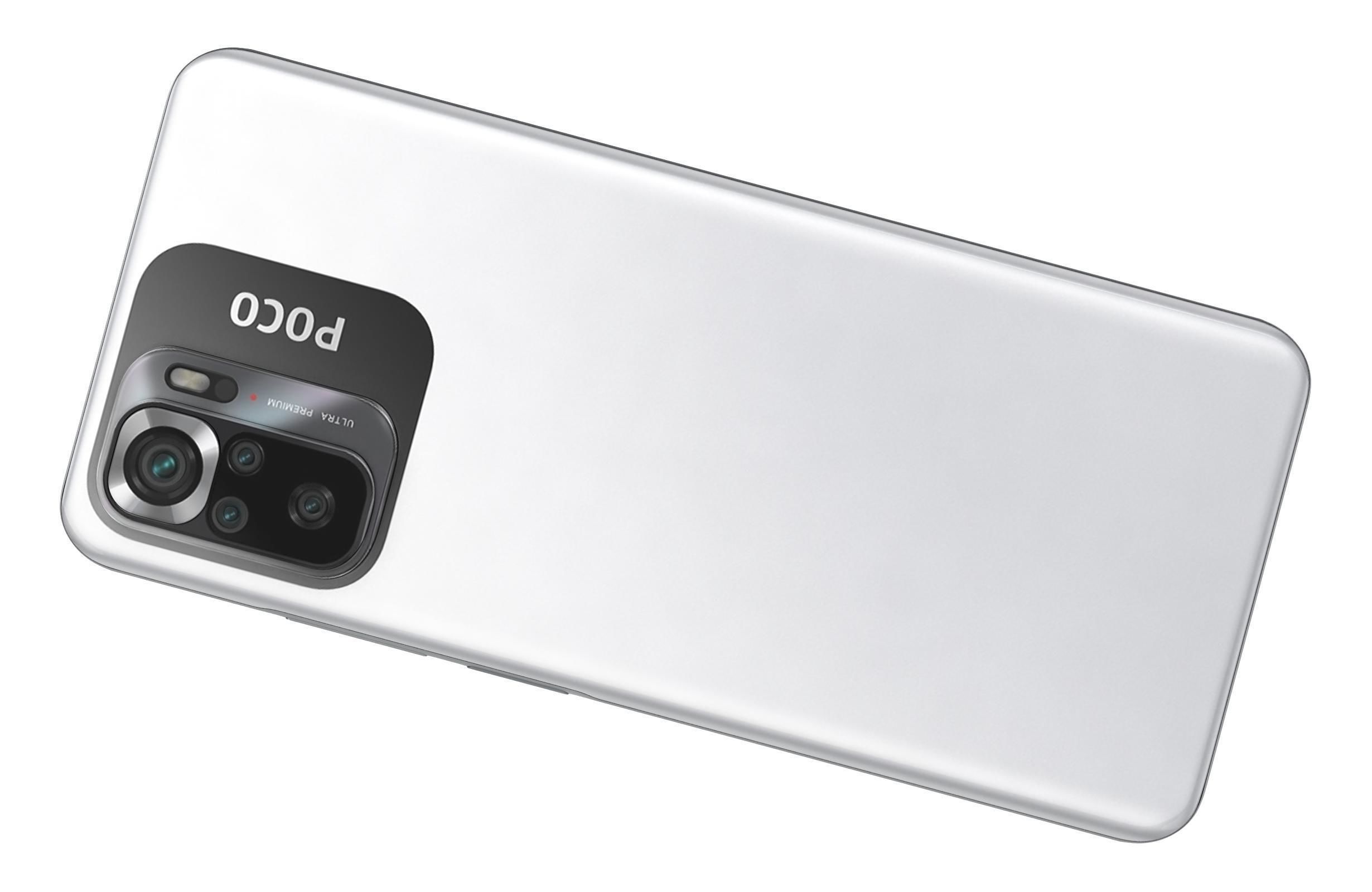 Xiaomi Poco M5s White Low-poly 3D model_11