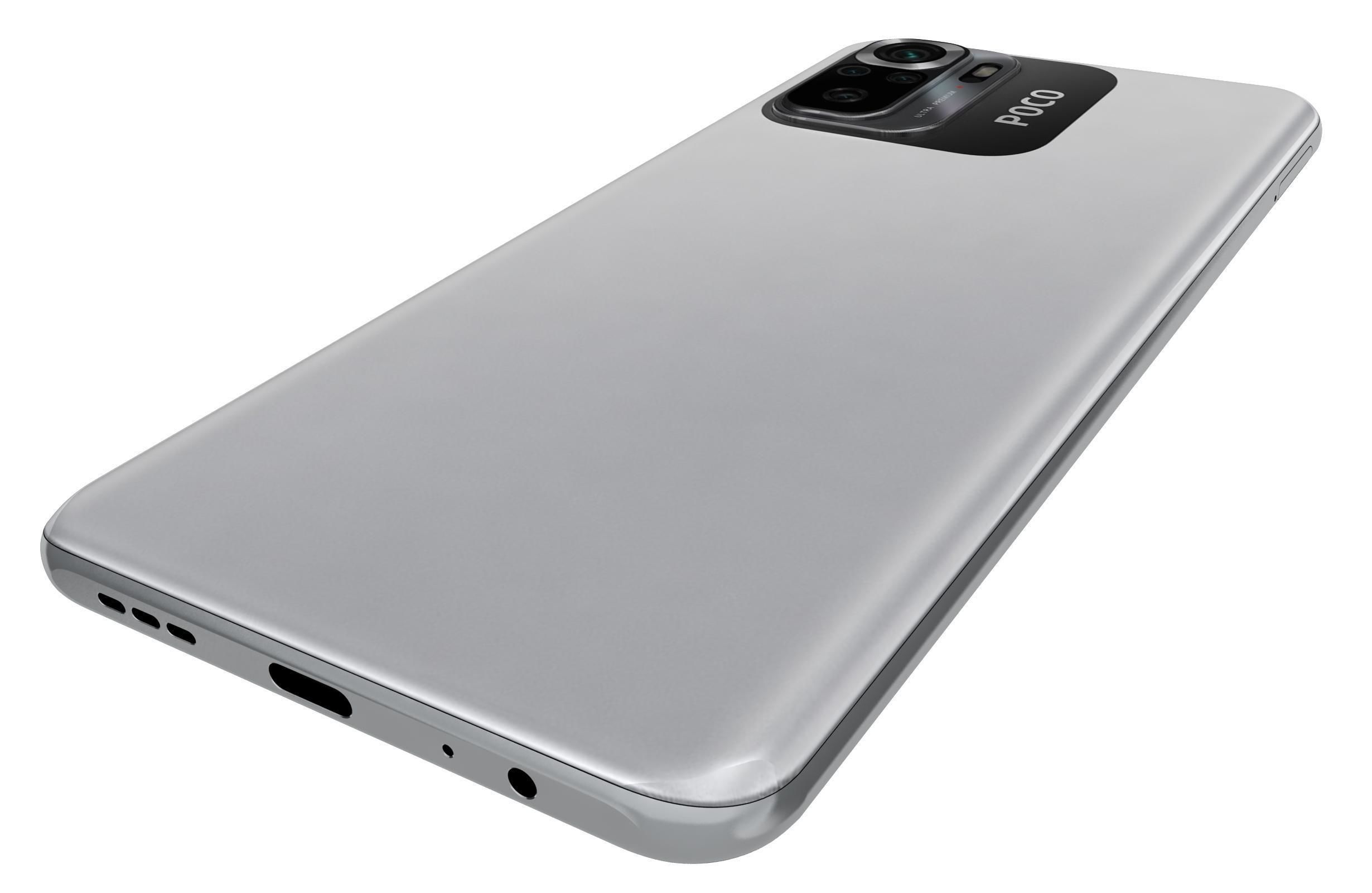 Xiaomi Poco M5s White Low-poly 3D model_14