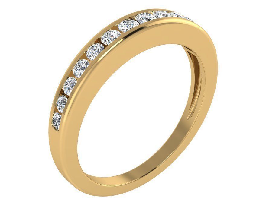 Round diamond ring 2901 3D print model 3D print model_1