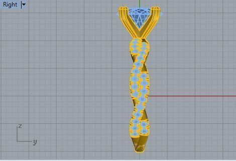 Narrow diamond ring 2902 3D print model 3D print model_6