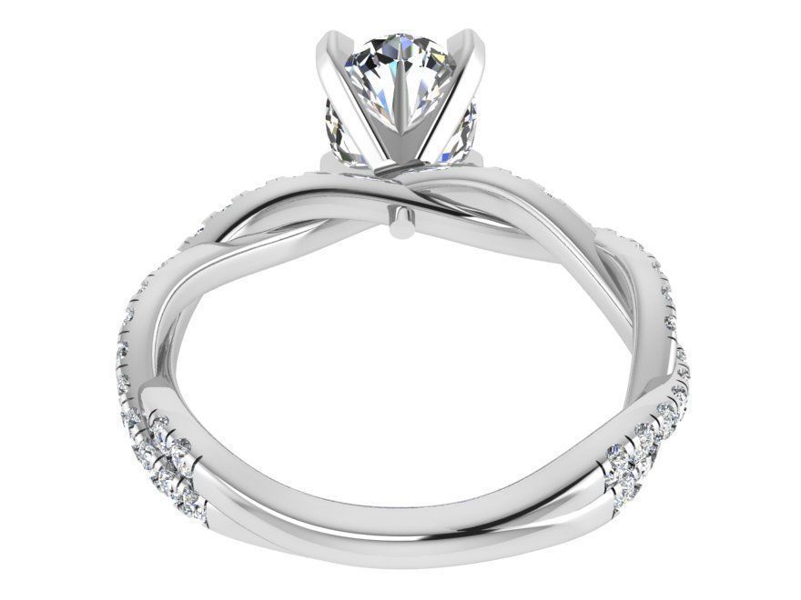 Narrow diamond ring 2902 3D print model 3D print model_3