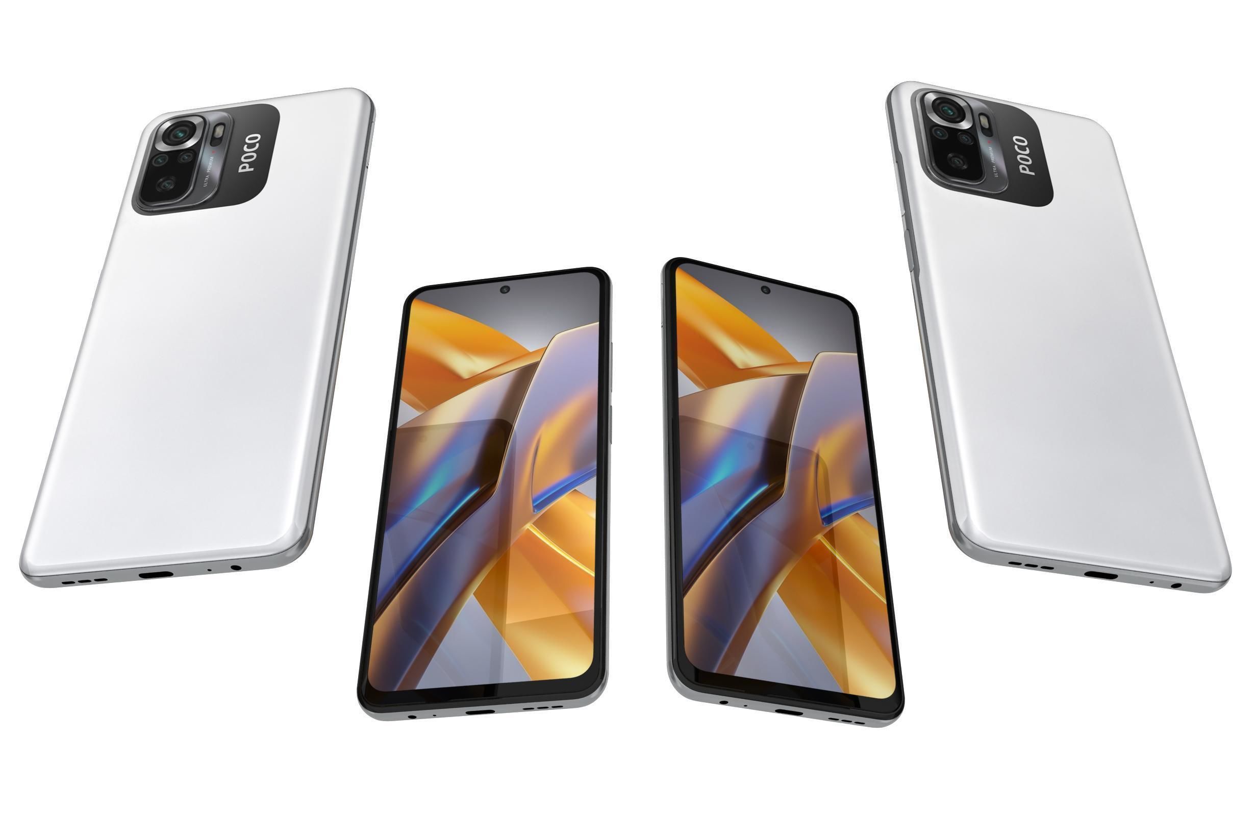 Xiaomi Poco M5s All Colors Low-poly 3D model_17