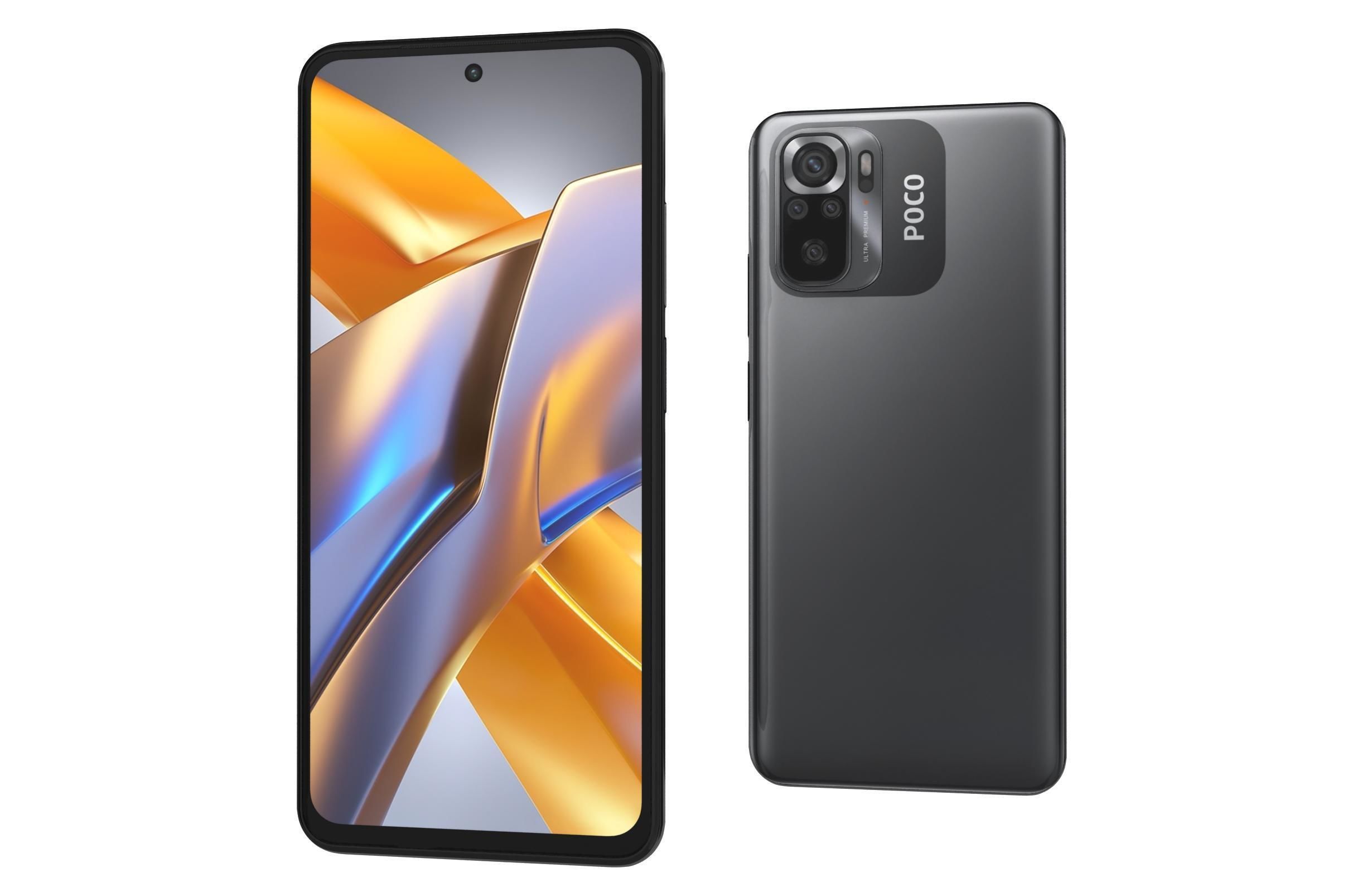 Xiaomi Poco M5s All Colors Low-poly 3D model_19