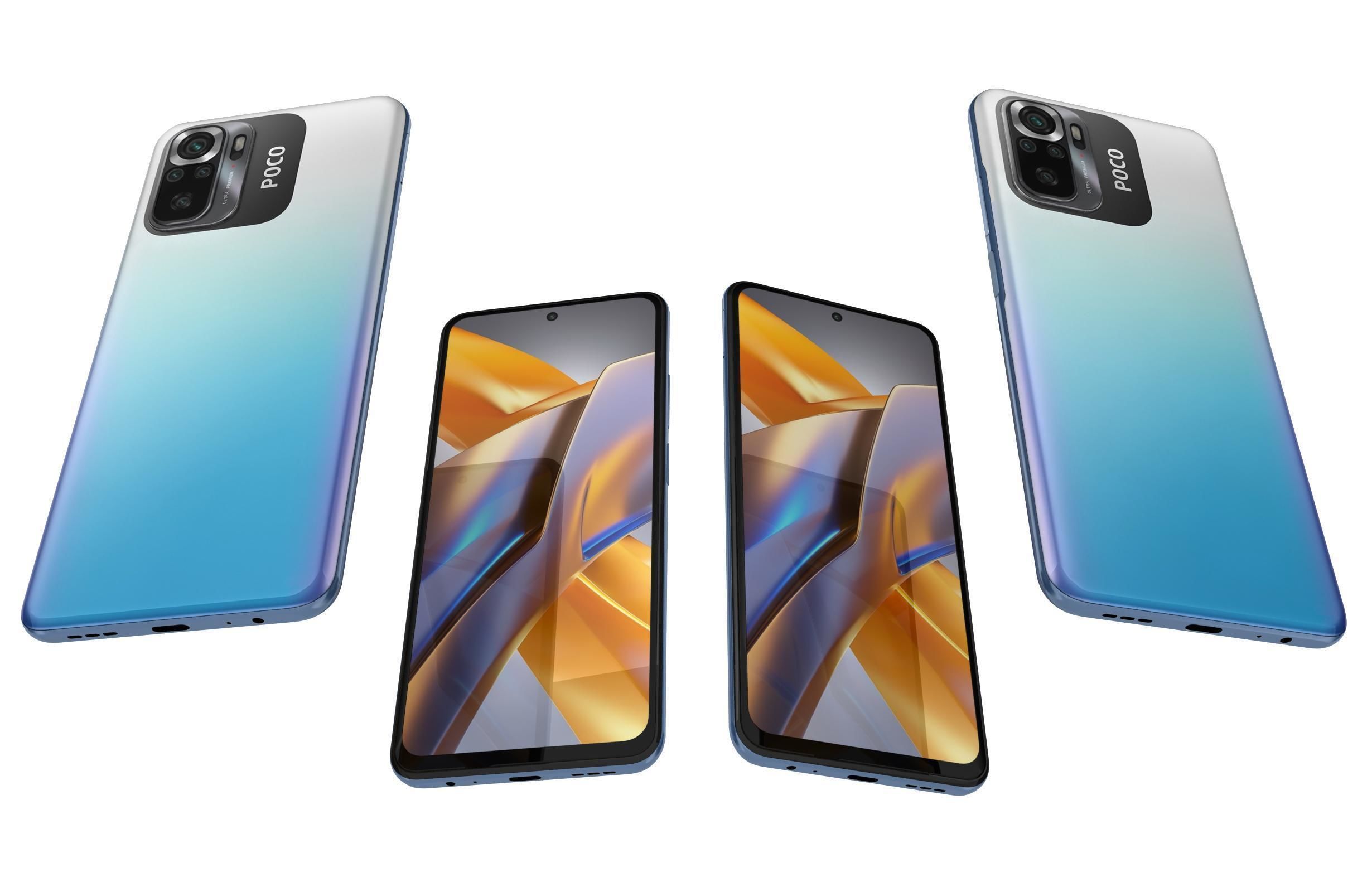 Xiaomi Poco M5s All Colors Low-poly 3D model_18