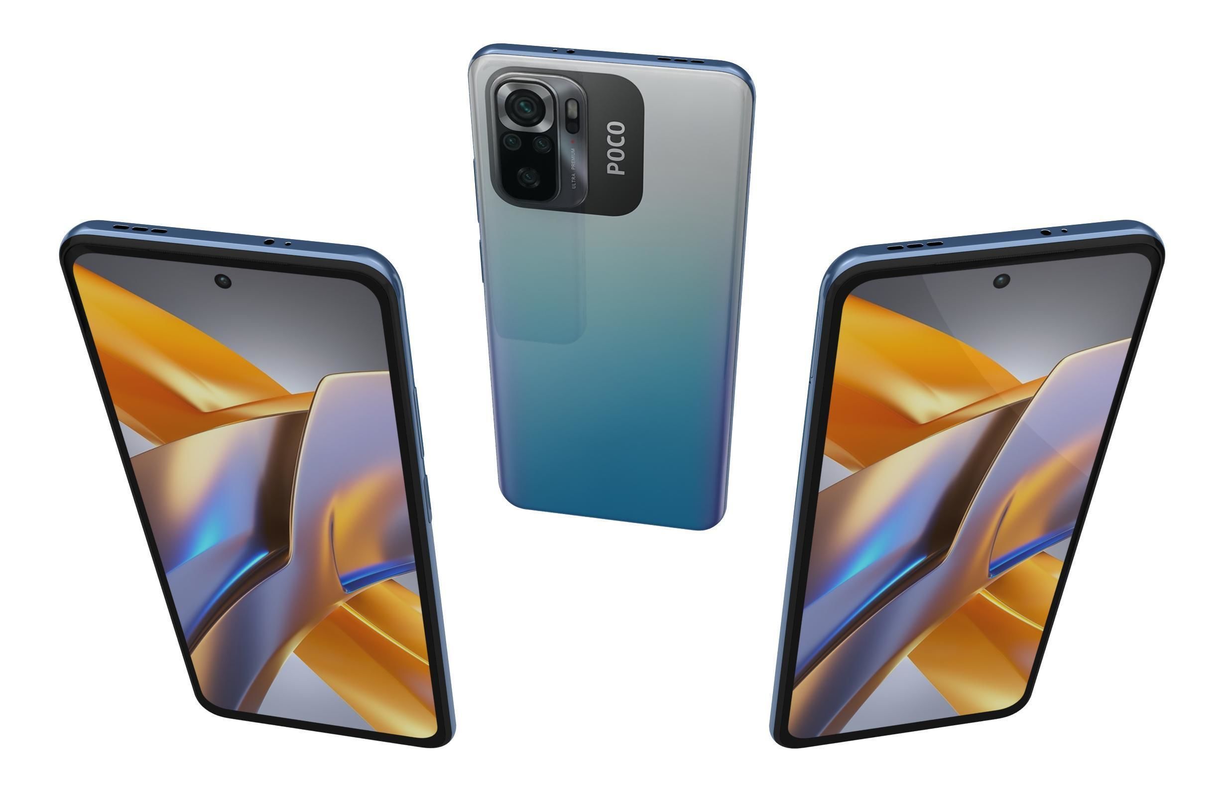 Xiaomi Poco M5s All Colors Low-poly 3D model_6