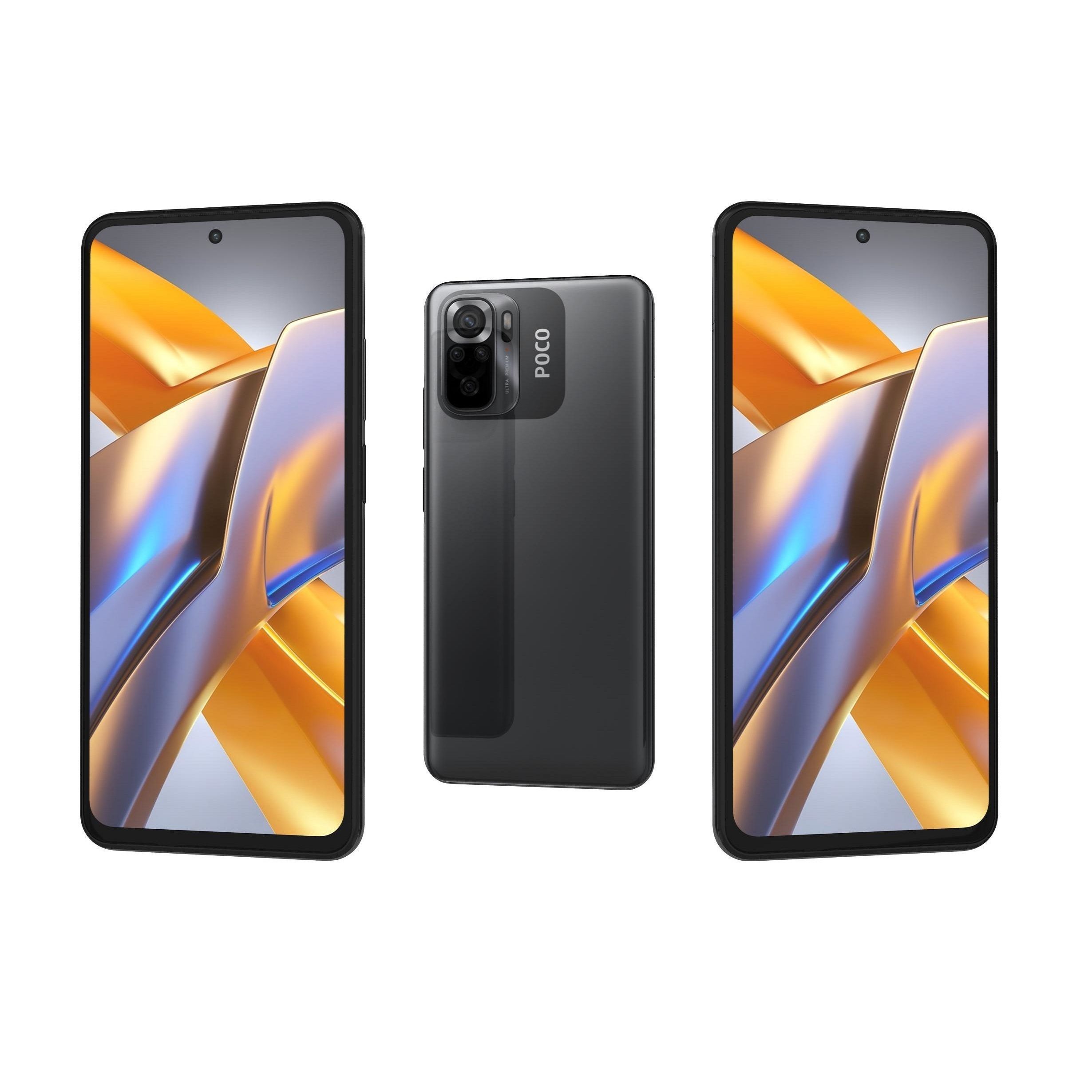 Xiaomi Poco M5s All Colors Low-poly 3D model_1