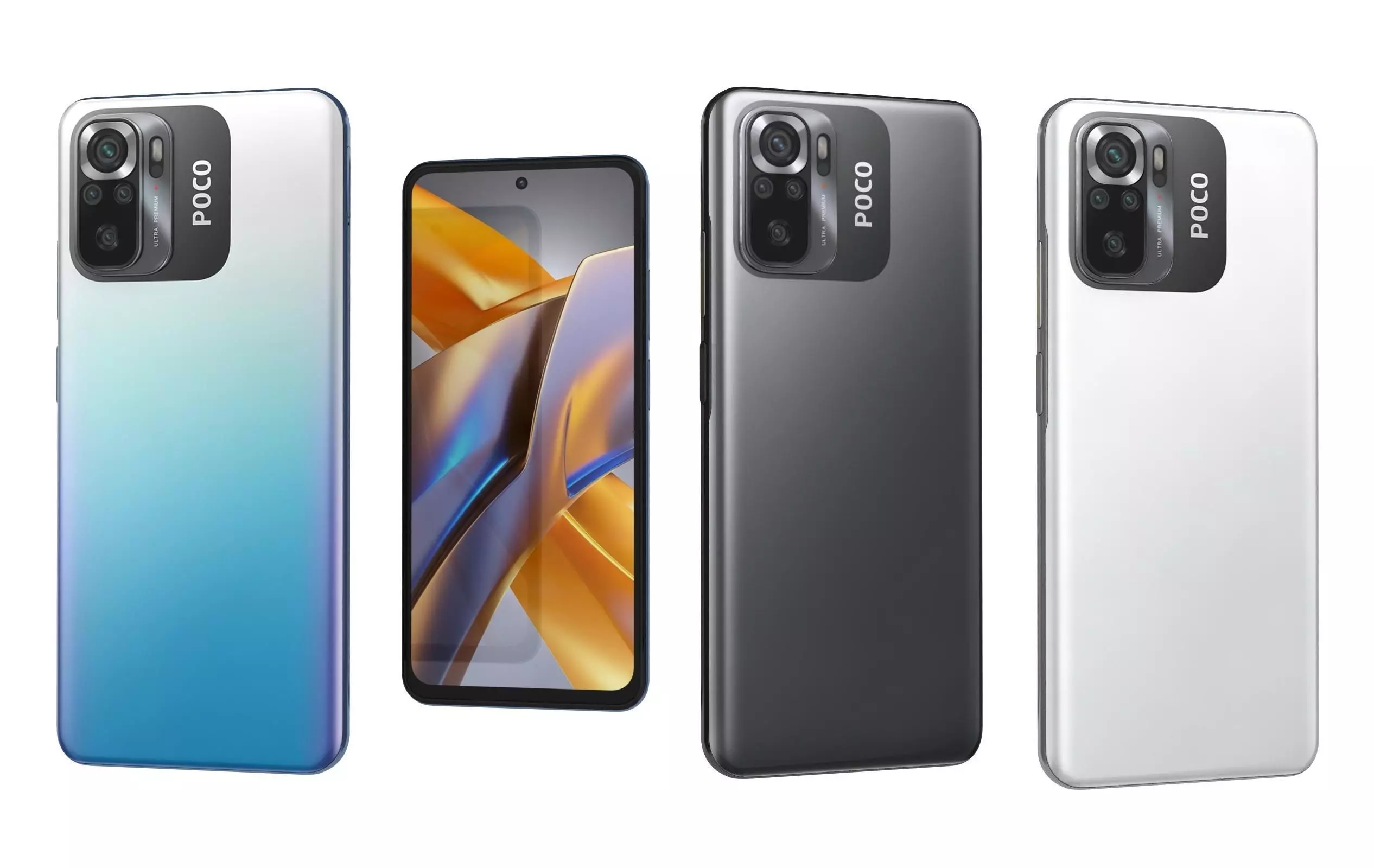 Xiaomi Poco M5s All Colors Low-poly 3D model_0