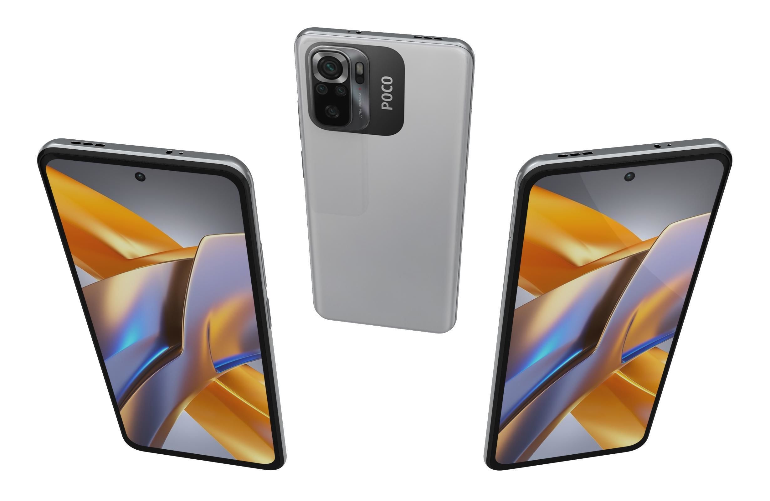 Xiaomi Poco M5s All Colors Low-poly 3D model_4