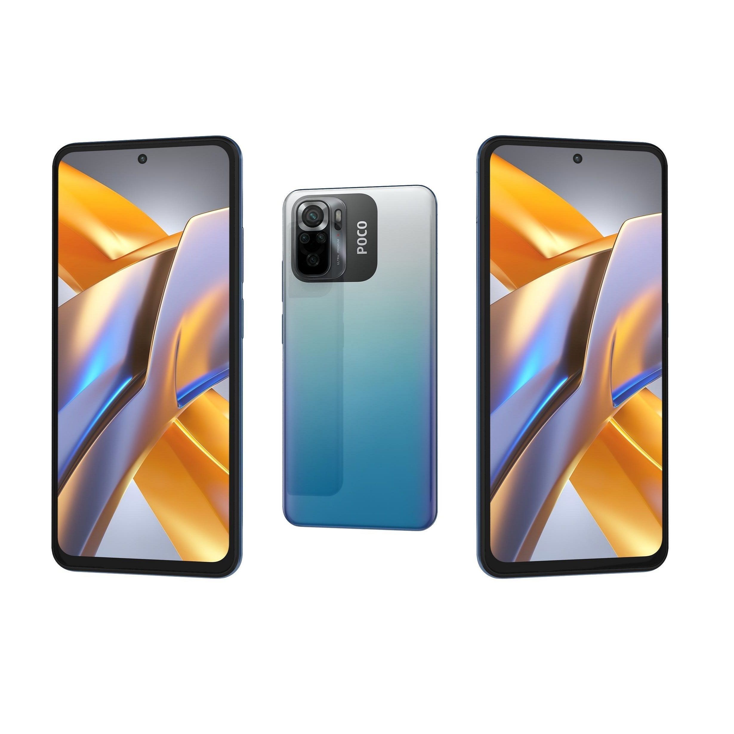 Xiaomi Poco M5s All Colors Low-poly 3D model_3