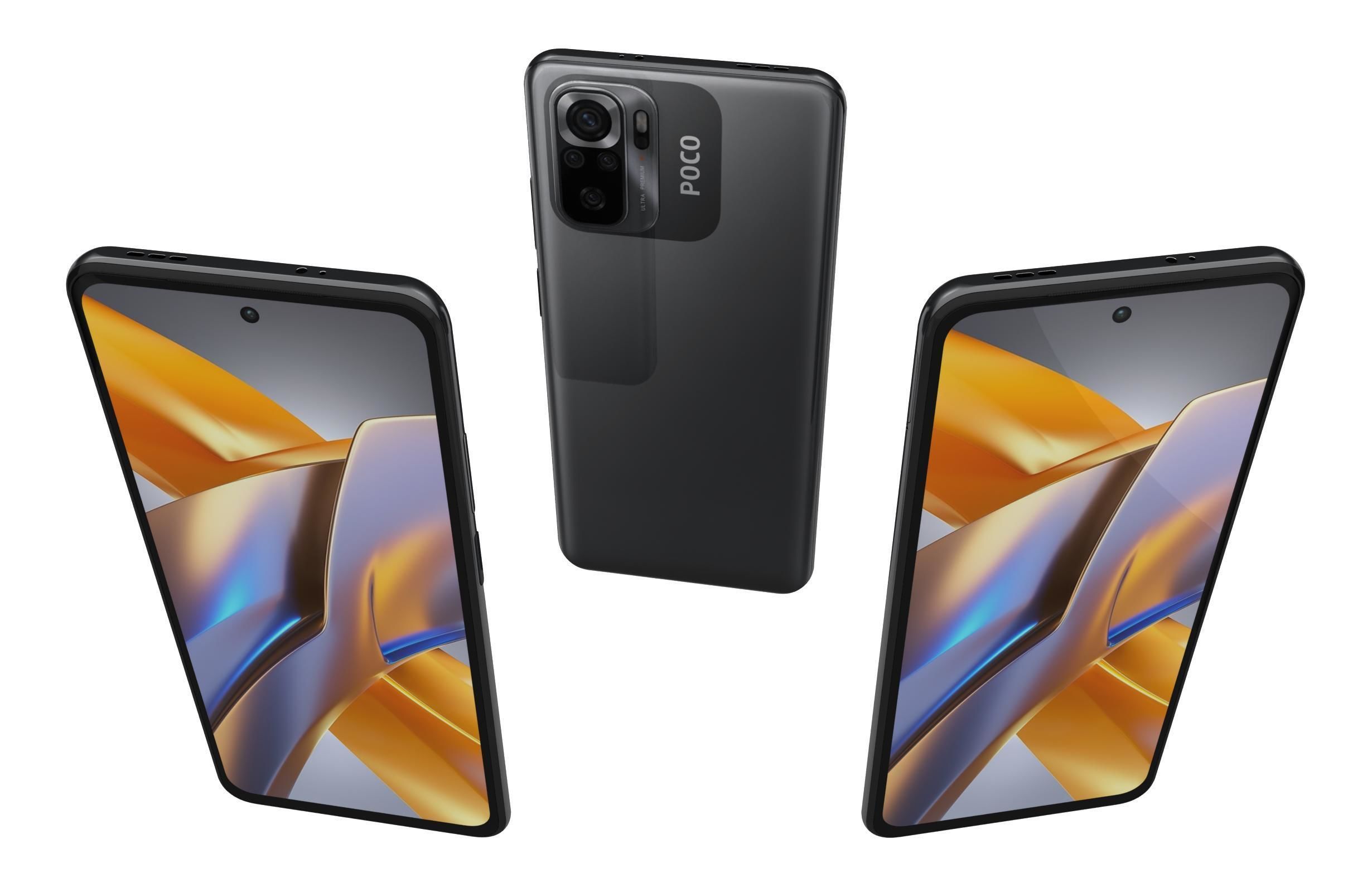 Xiaomi Poco M5s All Colors Low-poly 3D model_5