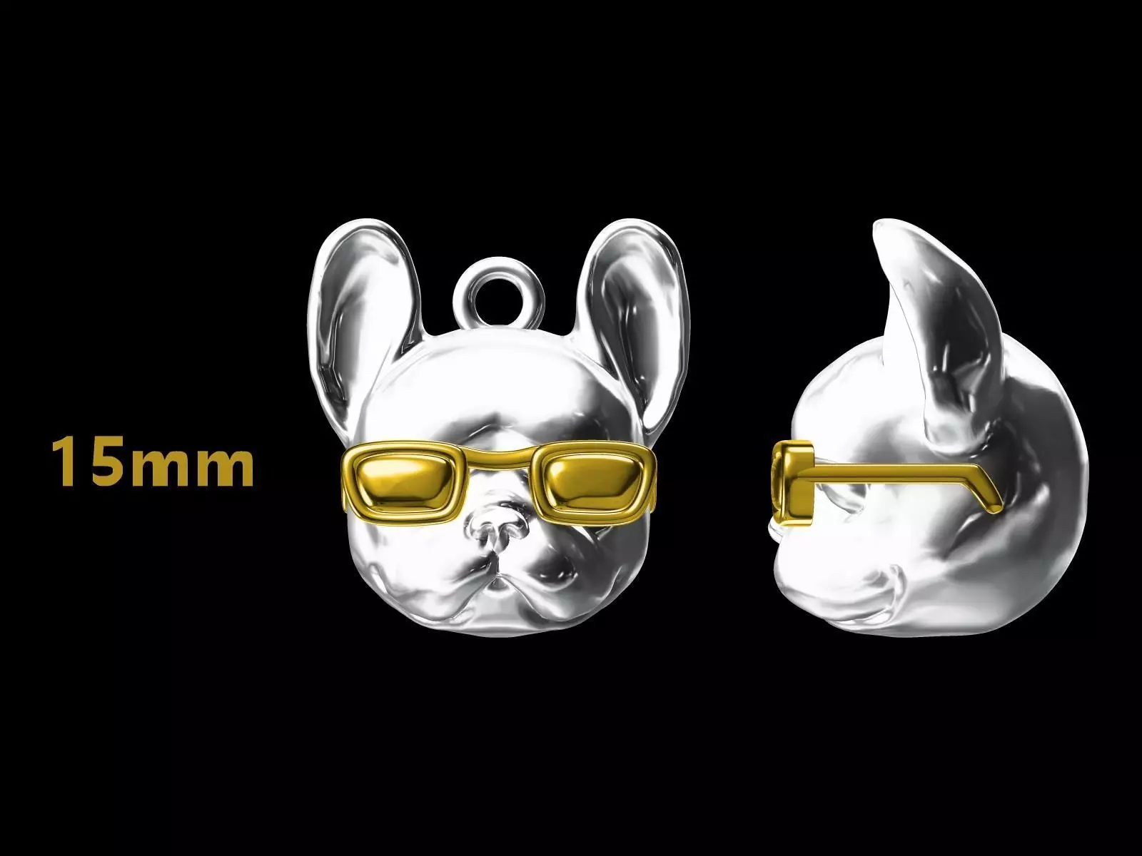 Hiphop French Bulldog pendant 3D print model 3D print model