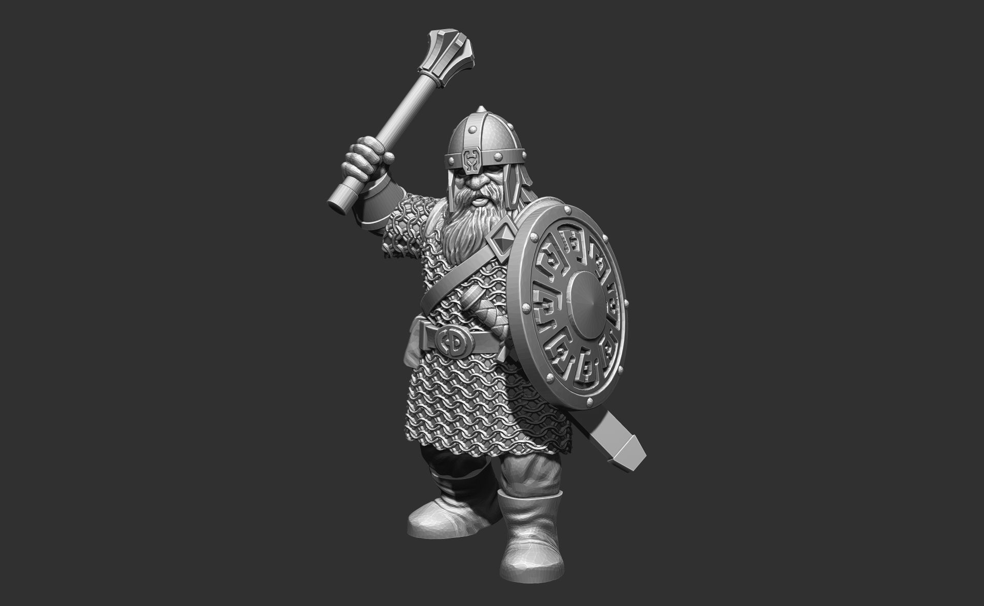 Dwarves Warriors Set1 3D Print Model 3D print model_6