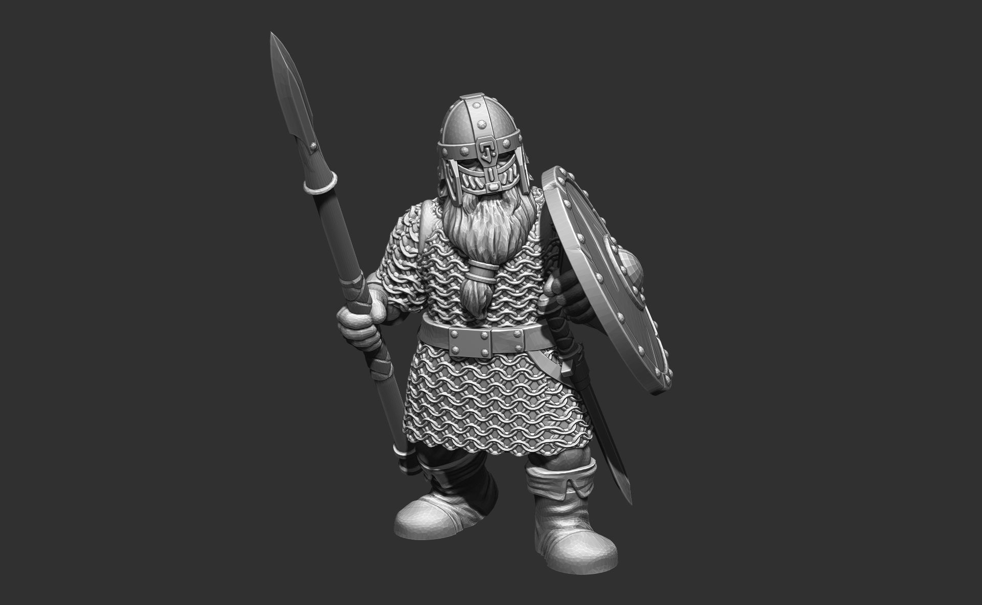 Dwarves Warriors Set1 3D Print Model 3D print model_8
