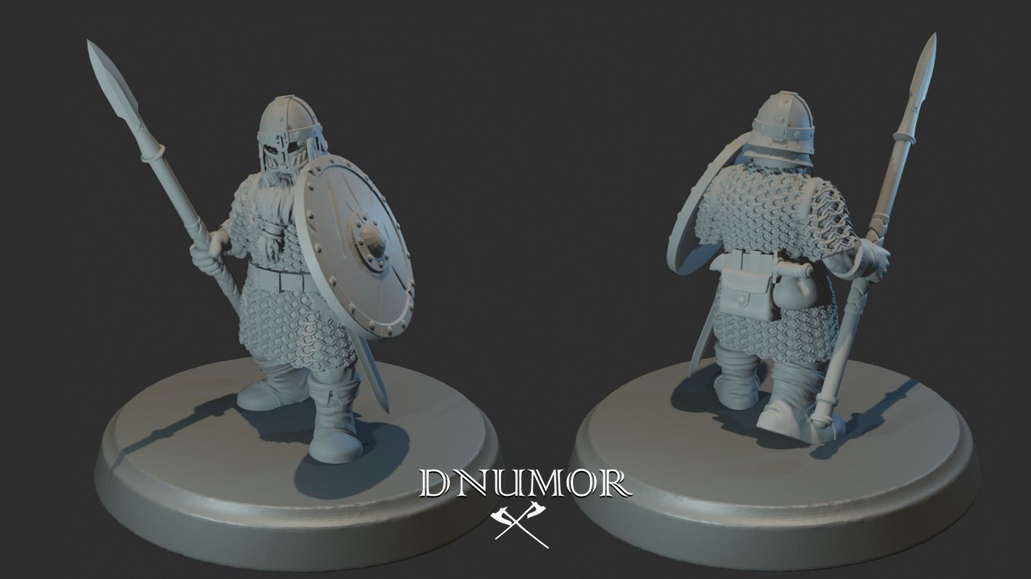 Dwarves Warriors Set1 3D Print Model 3D print model_4