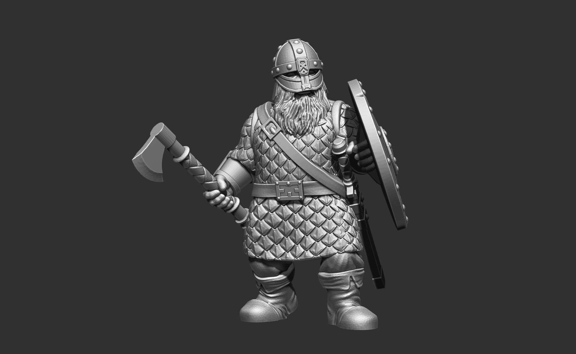 Dwarves Warriors Set1 3D Print Model 3D print model_5