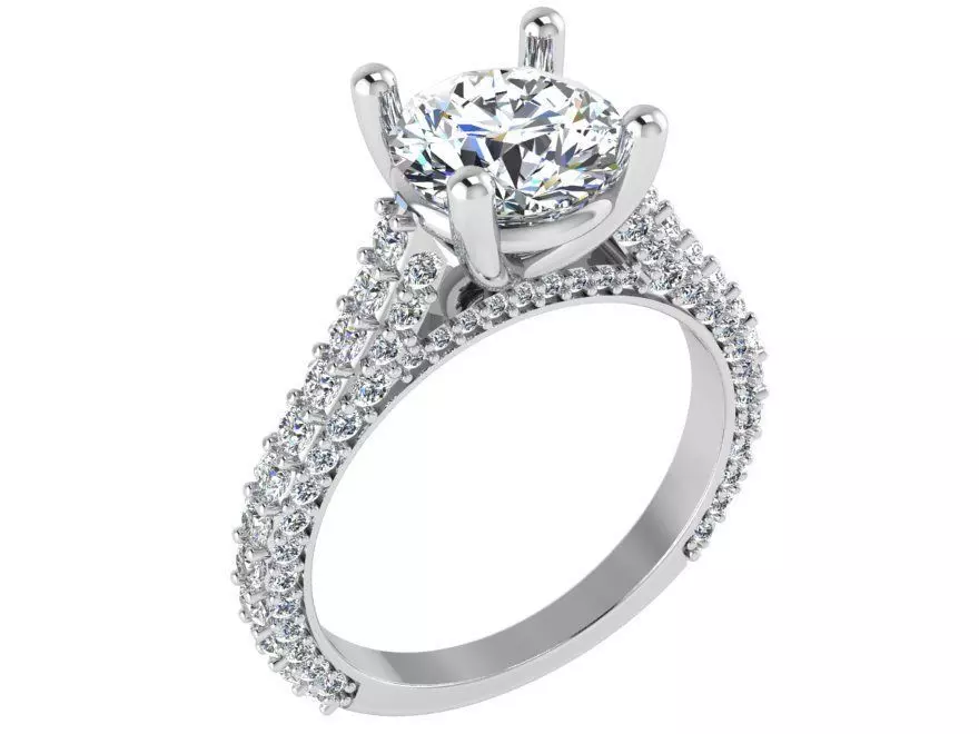 Royal diamond ring 2906 3D print model 3D print model_0