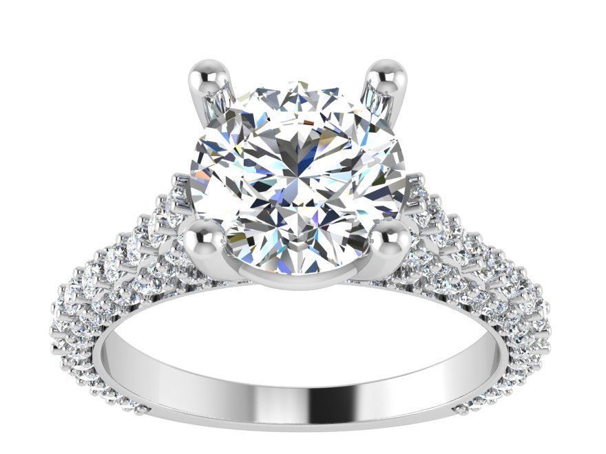 Royal diamond ring 2906 3D print model 3D print model_2