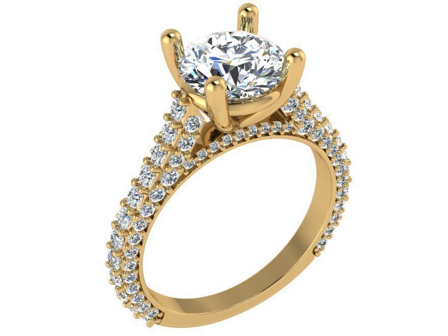 Royal diamond ring 2906 3D print model 3D print model_1