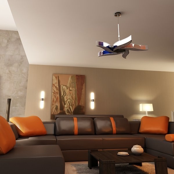 Modern Pendant Lamp 3D model_4