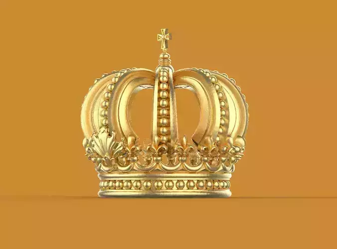 crown golden 3D print model