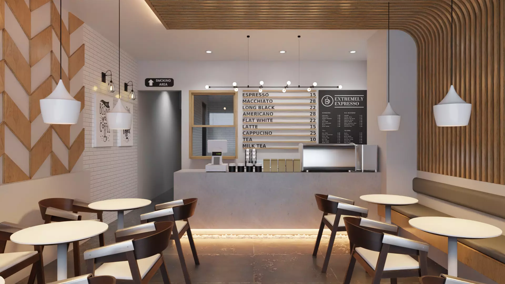 Coffee Shop Cafe 3D model_0