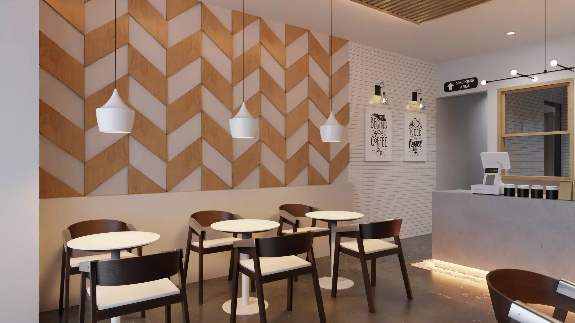 Coffee Shop Cafe 3D model_2