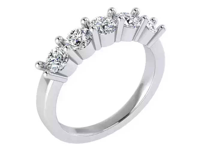 5-Stone diamond ring 2915 3D print model