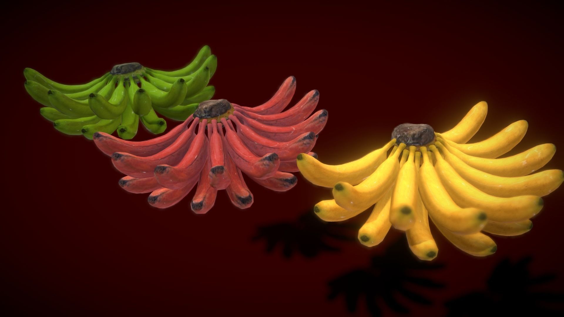 Collection Fruit Path 4 Low-poly 3D model_16