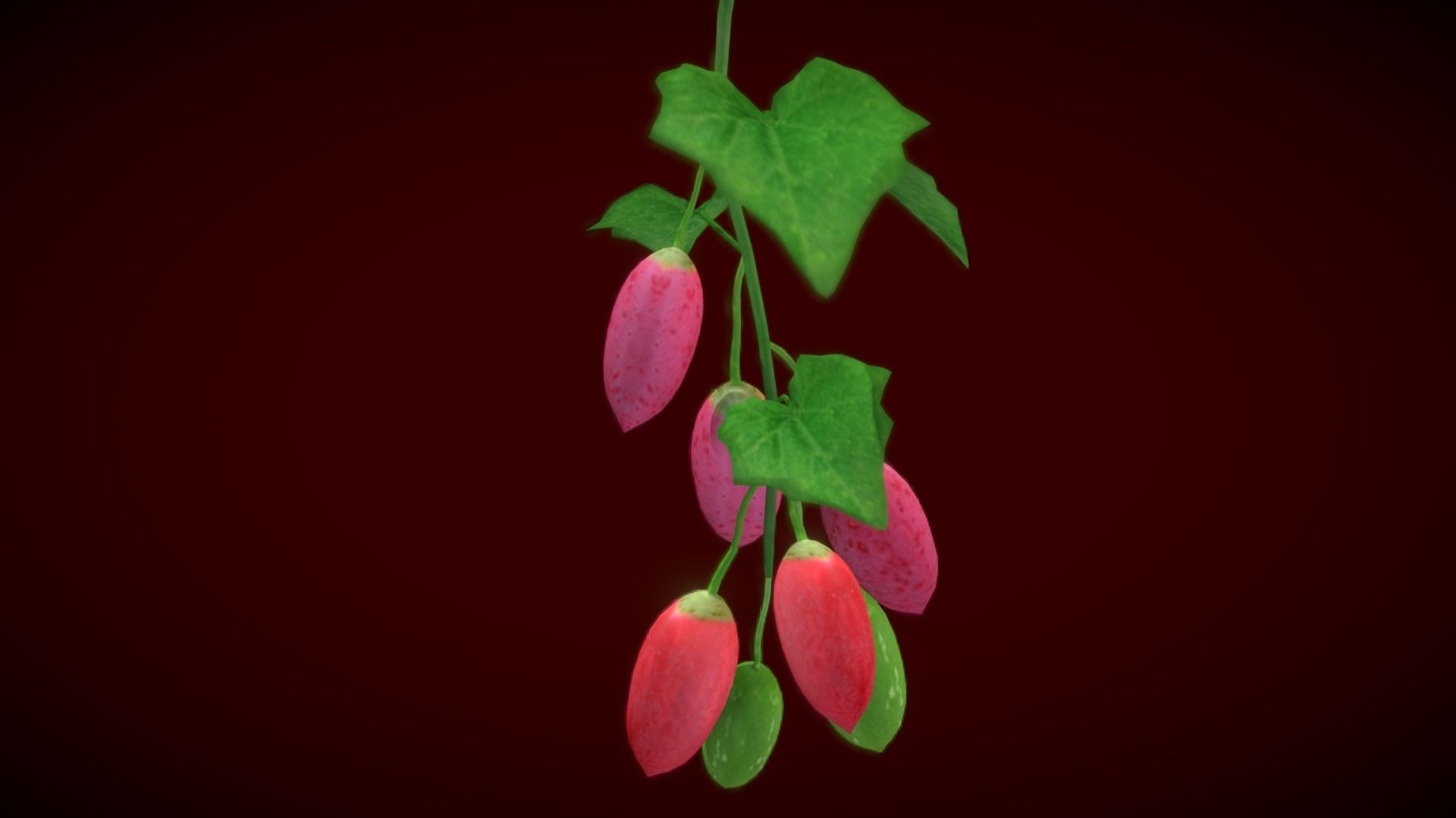 Collection Fruit Path 4 Low-poly 3D model_8