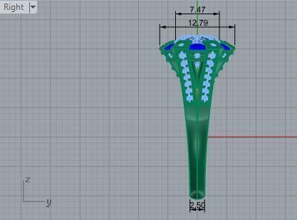 Smug blue and white stone diamond ring 2919 3D print model 3D print model_6