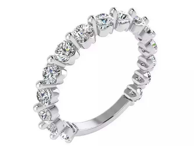 Bright round diamond ring 2921 3D print model 