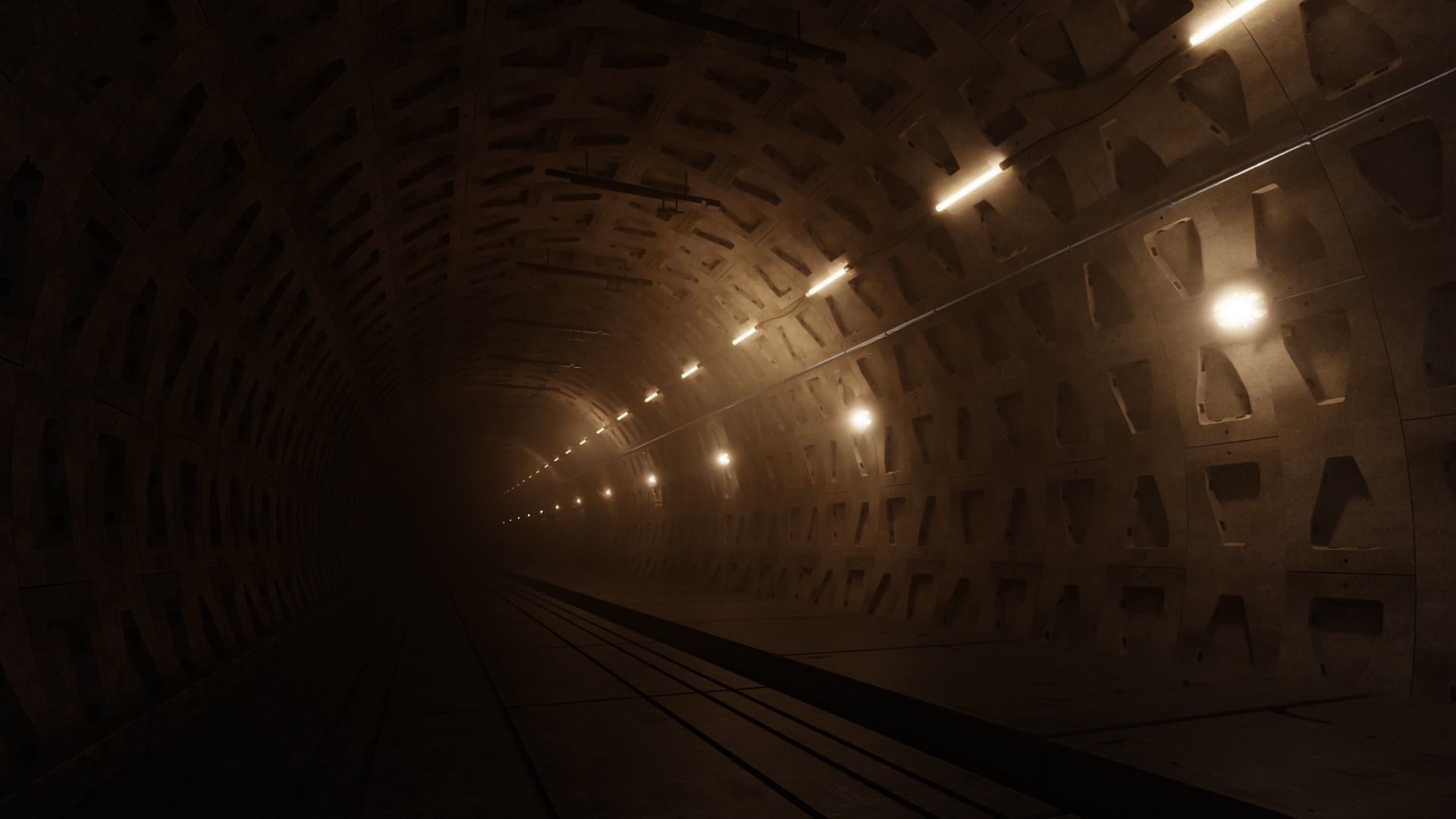 subway tunnel 3D model_2