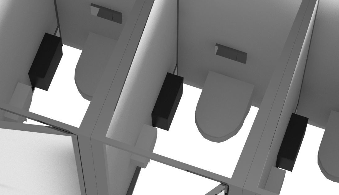 low poly toilet cubicle Free low-poly 3D model_2