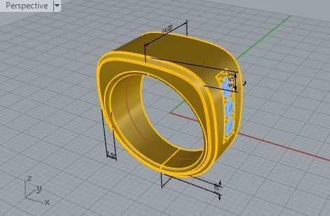 Stylish ring 2922 3D print model 3D print model_7