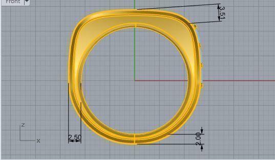 Stylish ring 2922 3D print model 3D print model_5