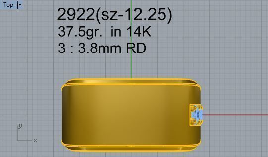 Stylish ring 2922 3D print model 3D print model_4