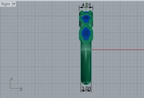 Blue 5-Stone ring 2923 3D print model  3D print model_6