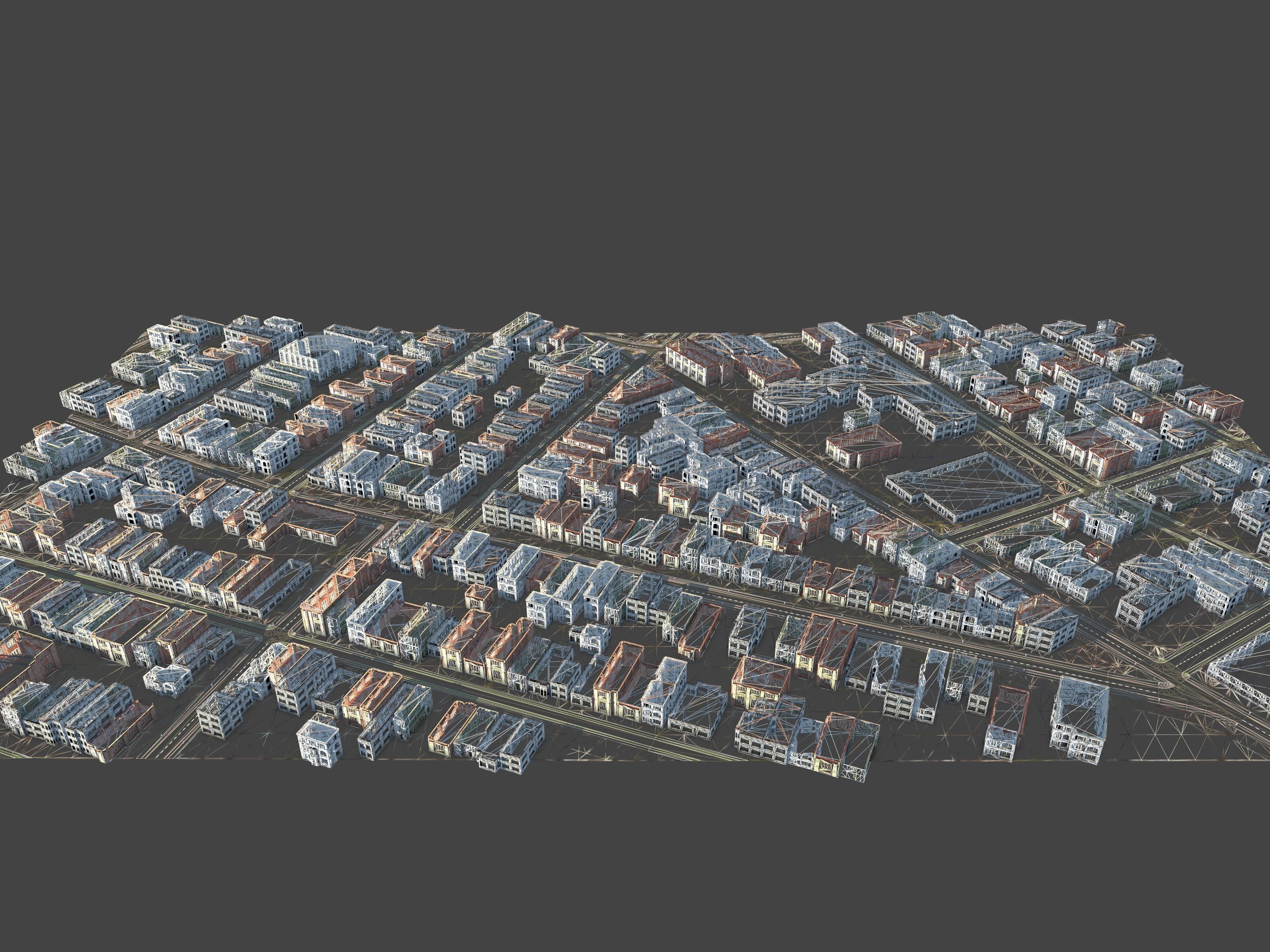 3D Lifesize Textured City Model vol 1 Low-poly 3D model_2