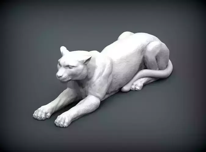 cheetah 3D print model statue of tiger
