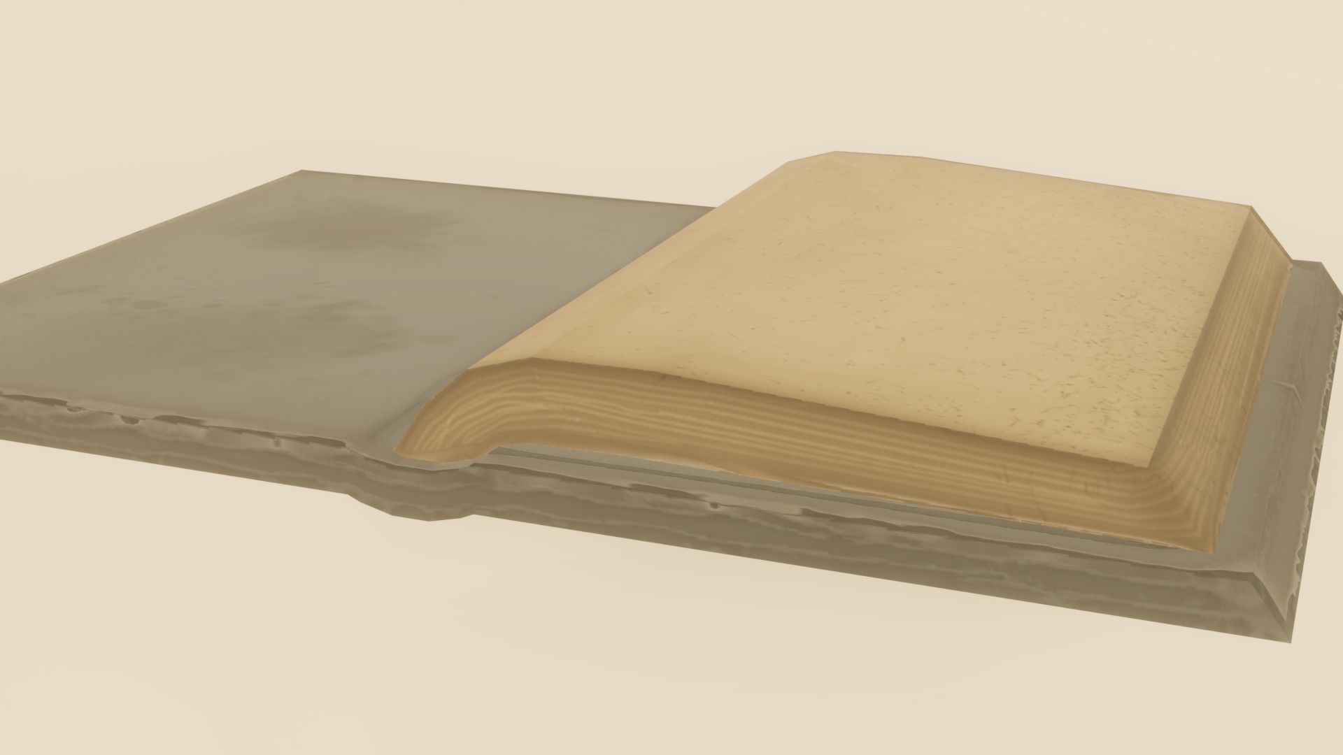 Low-Poly Stylized Book Game Ready Low-poly 3D model_4