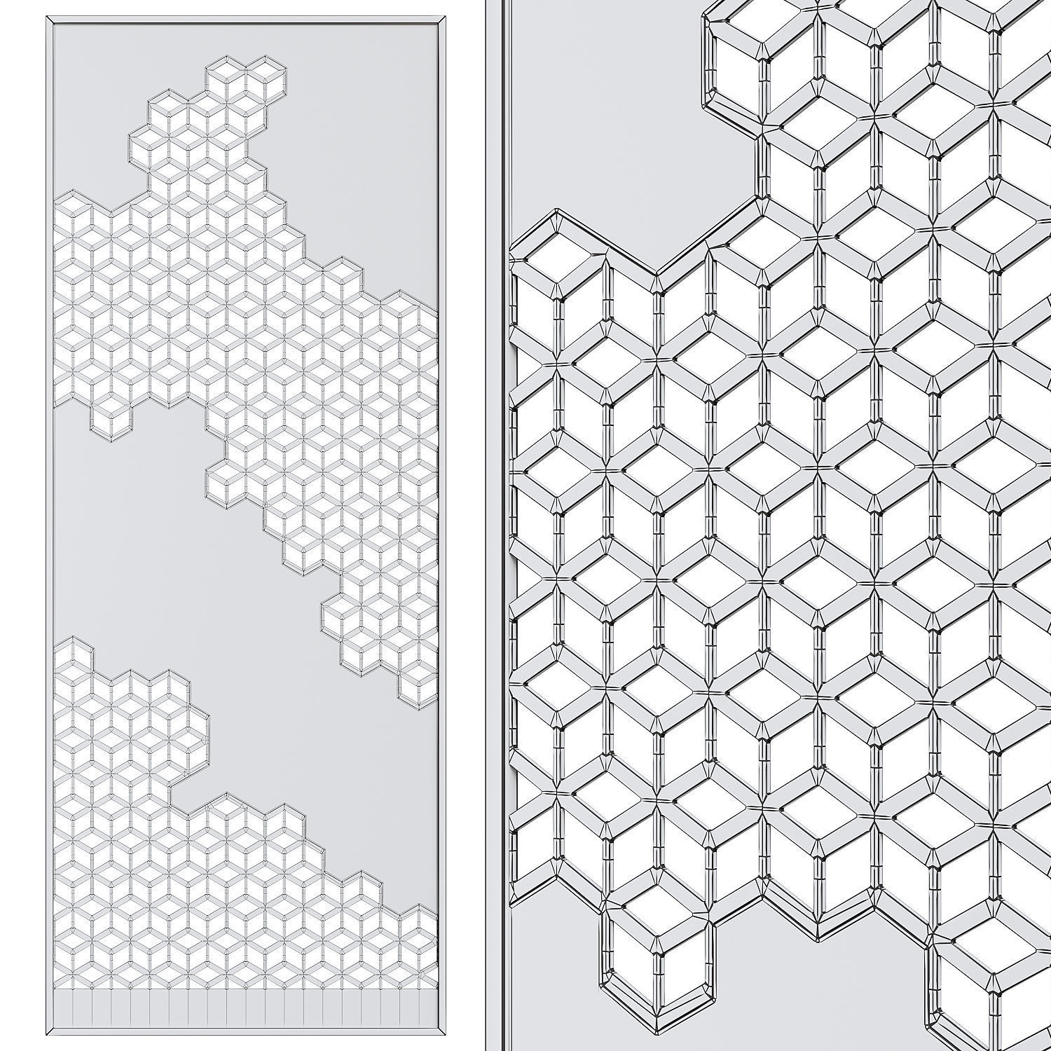 Modern partition 3D model_1