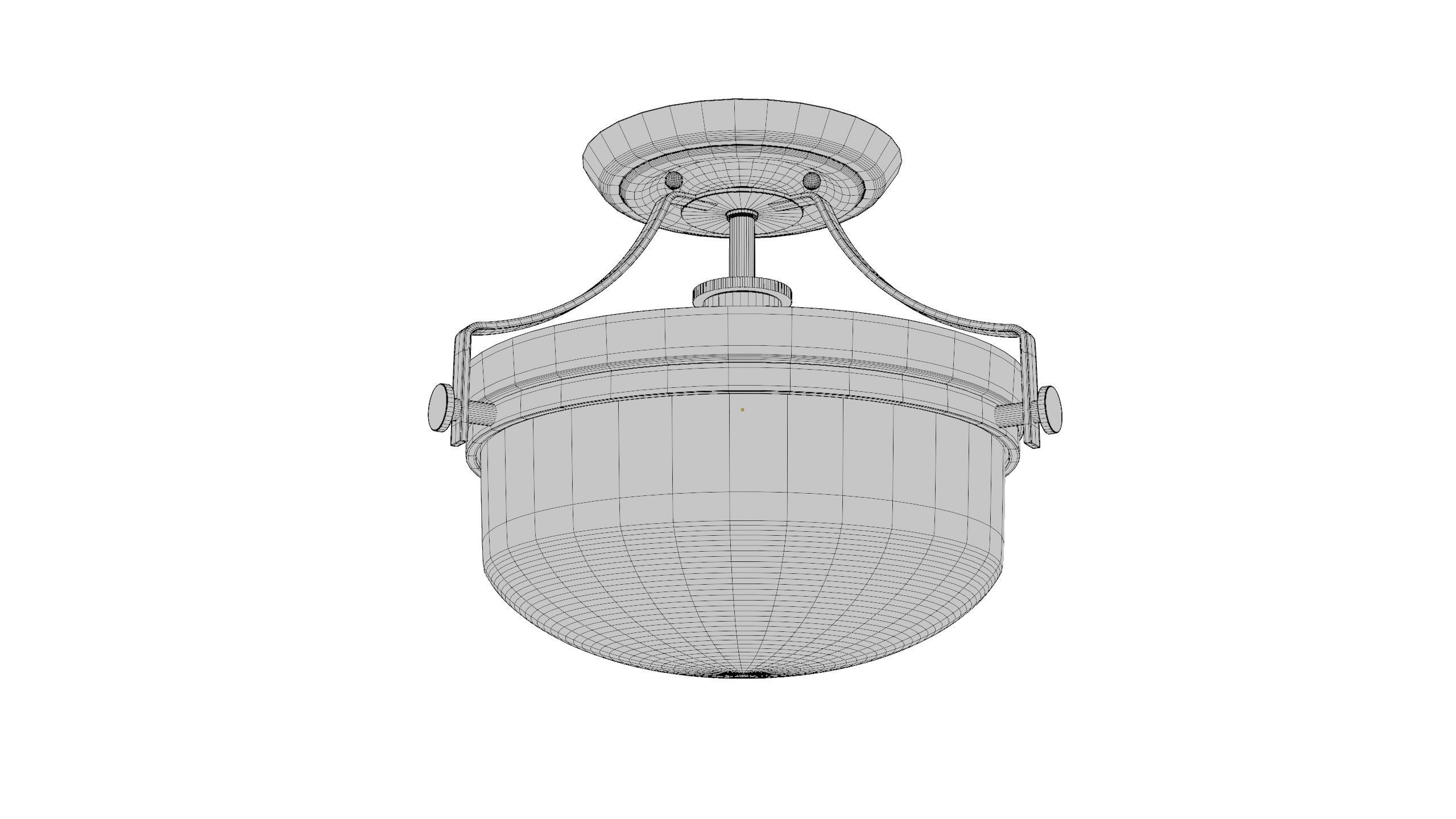 Kira Home Zurich 12 inch Rustic Farmhouse Ceiling Light  3D model_1