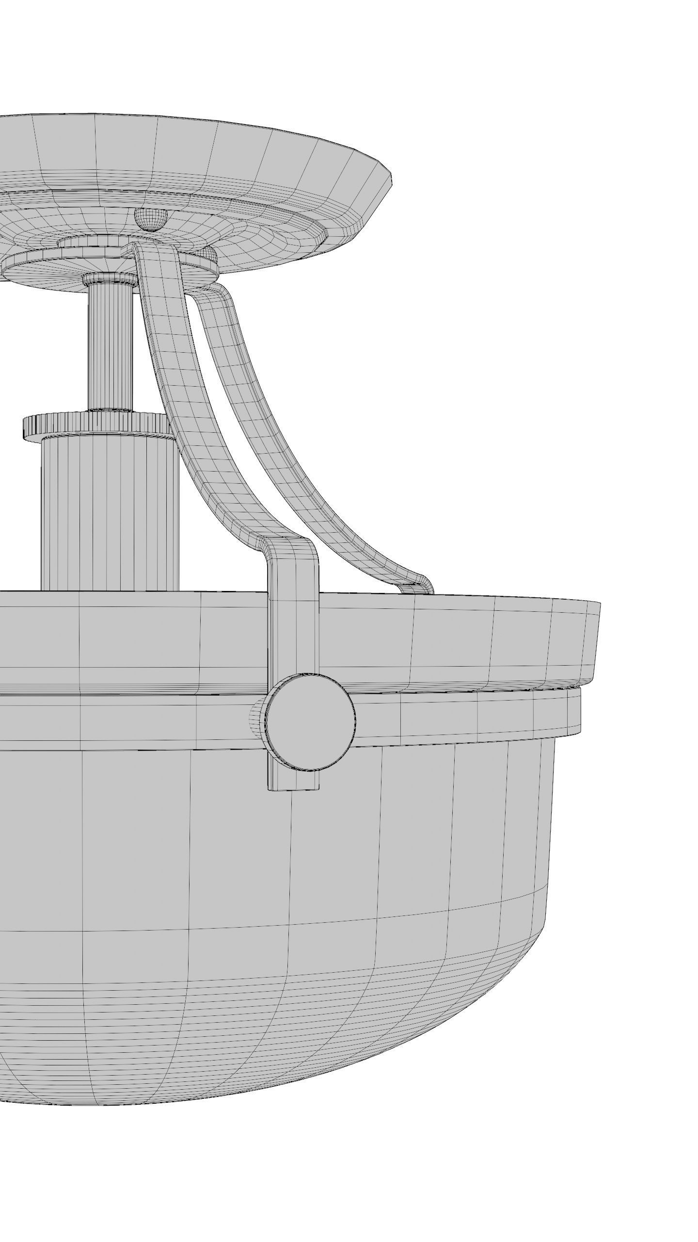 Kira Home Zurich 12 inch Rustic Farmhouse Ceiling Light  3D model_3