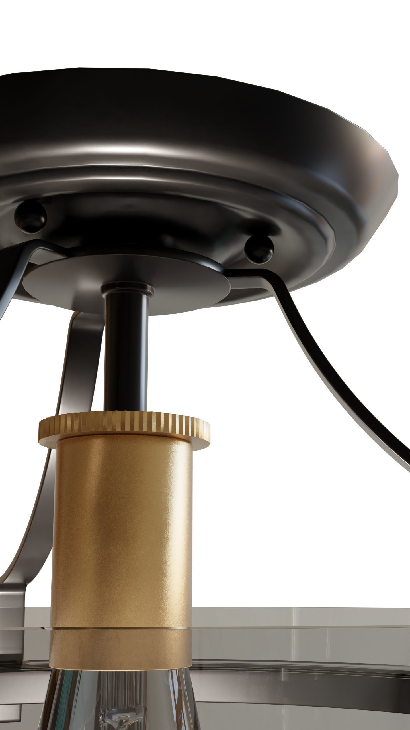 Kira Home Zurich 12 inch Rustic Farmhouse Ceiling Light  3D model_4