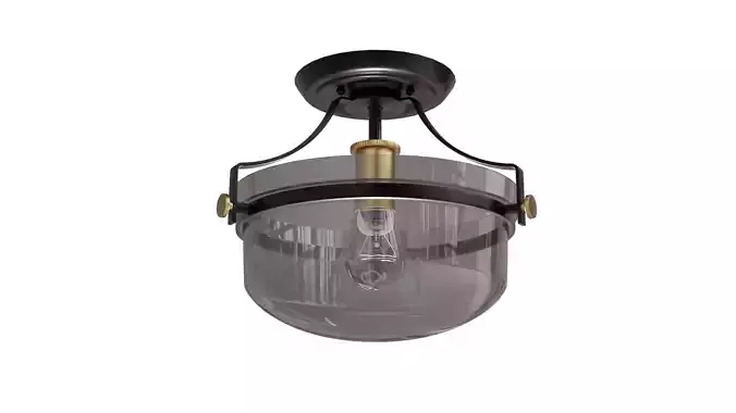 Kira Home Zurich 12 inch Rustic Farmhouse Ceiling Light  3D model
