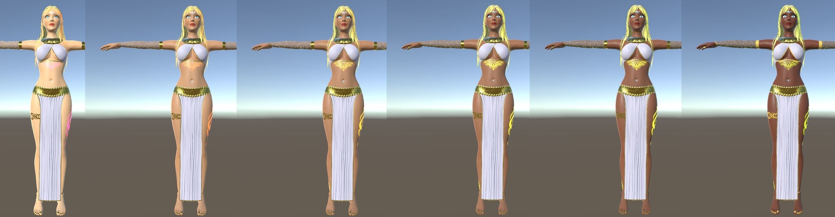 Bellydancer PC only VRChat model Low-poly 3D model_8