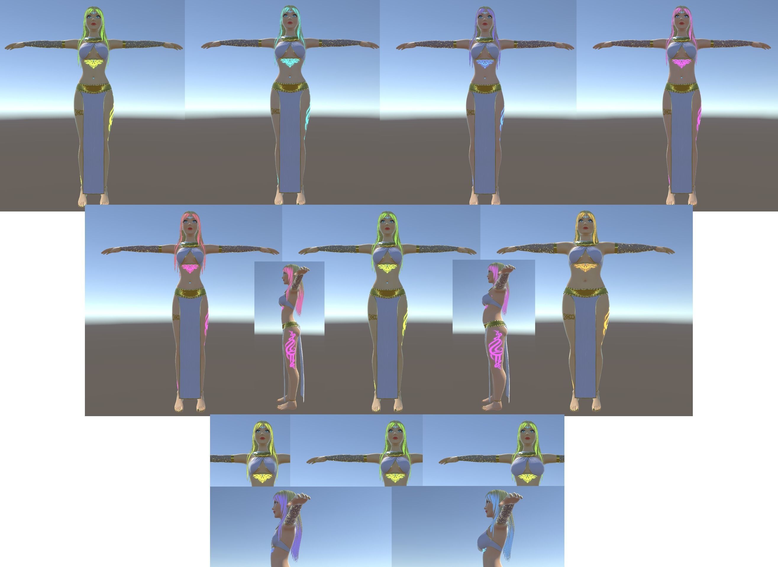 Bellydancer PC only VRChat model Low-poly 3D model_3